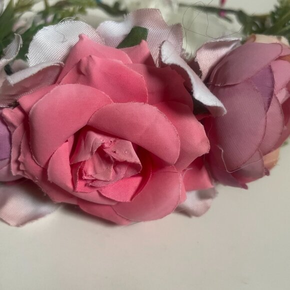 Pink & Lavender Floral Crown Headband - Picture 2 of 8
